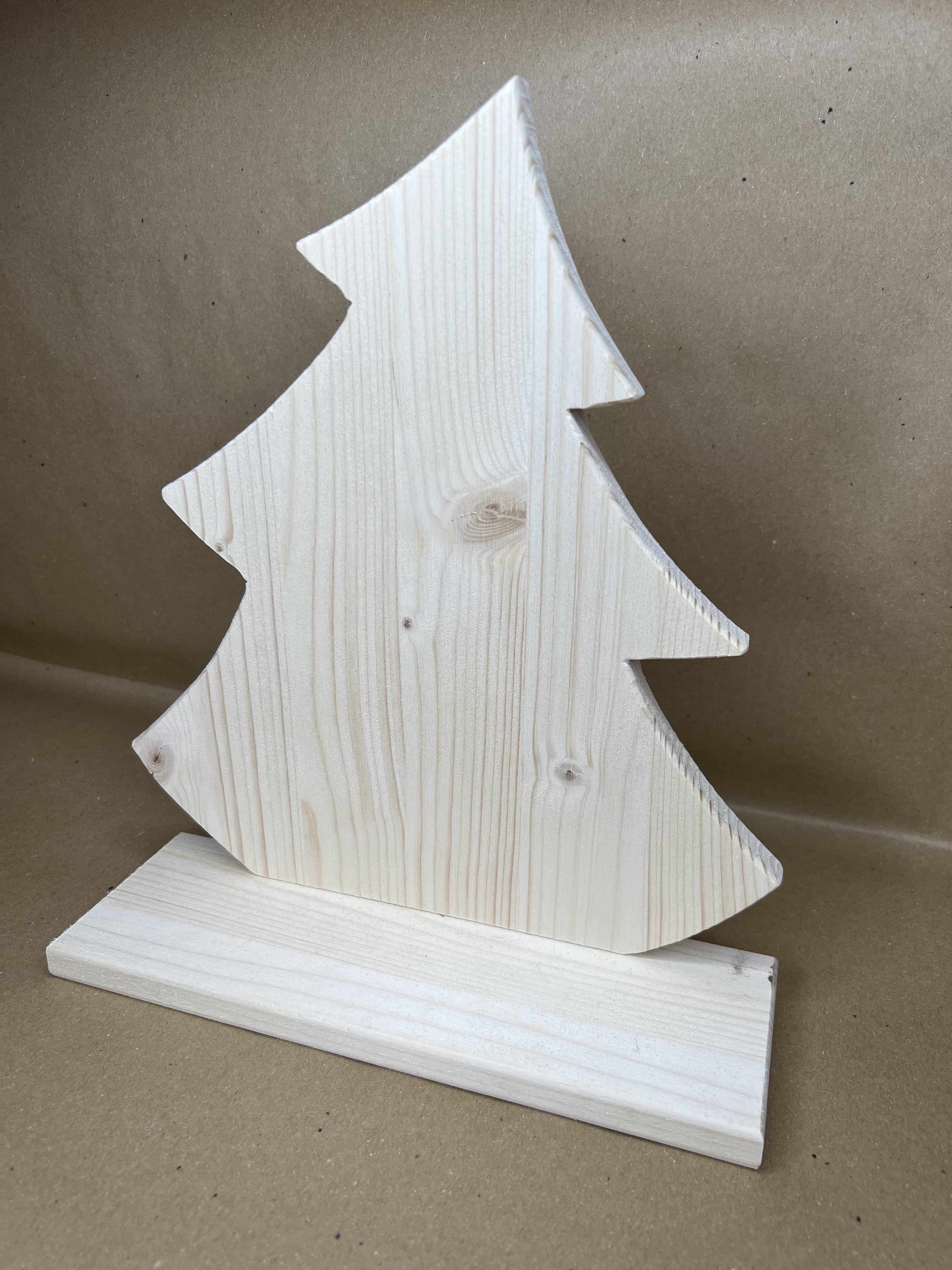 Base rettangolare con albero 24x8xh28 cm colore Naturale