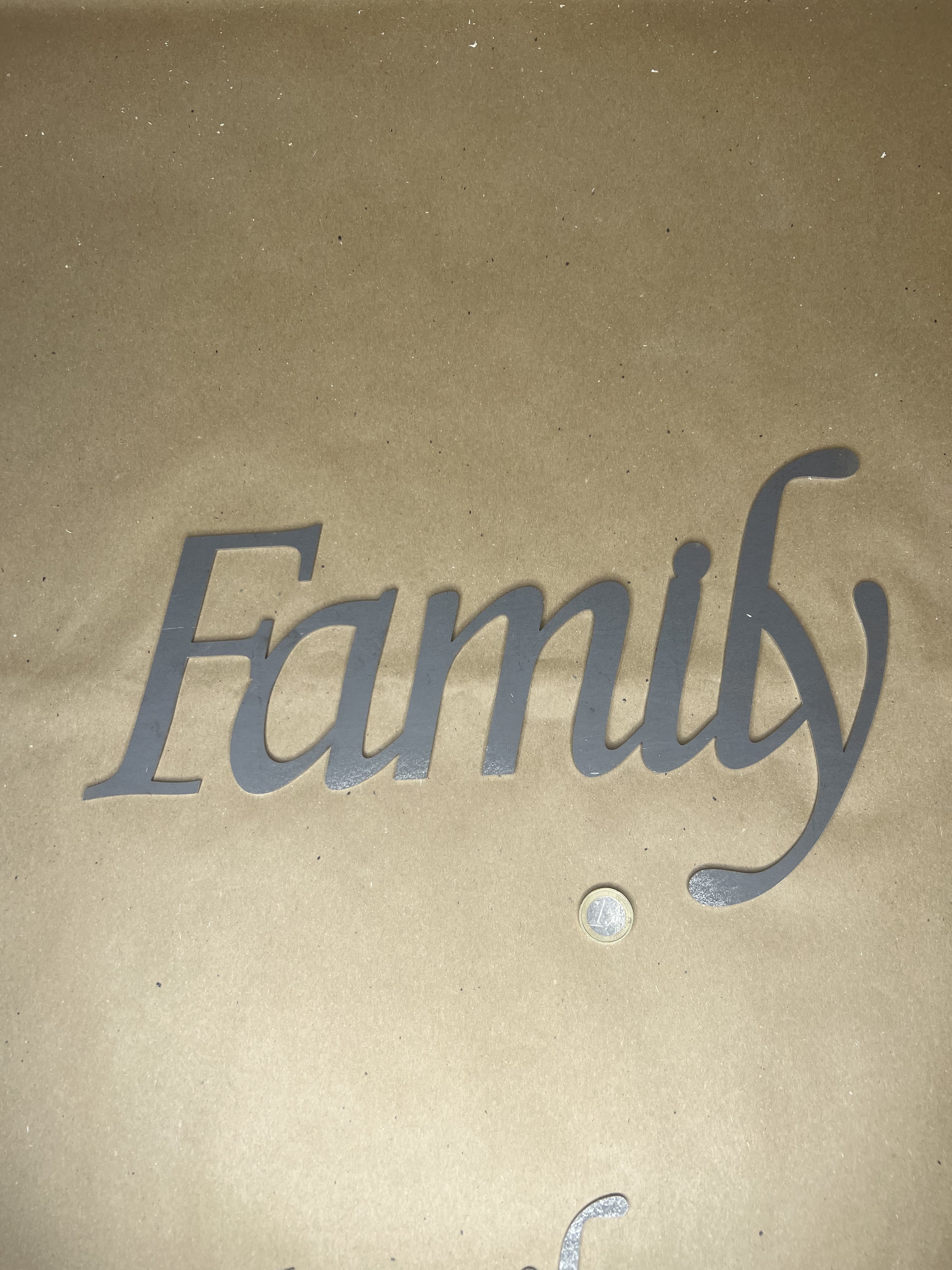 Scritta in ferro FAMILY misura