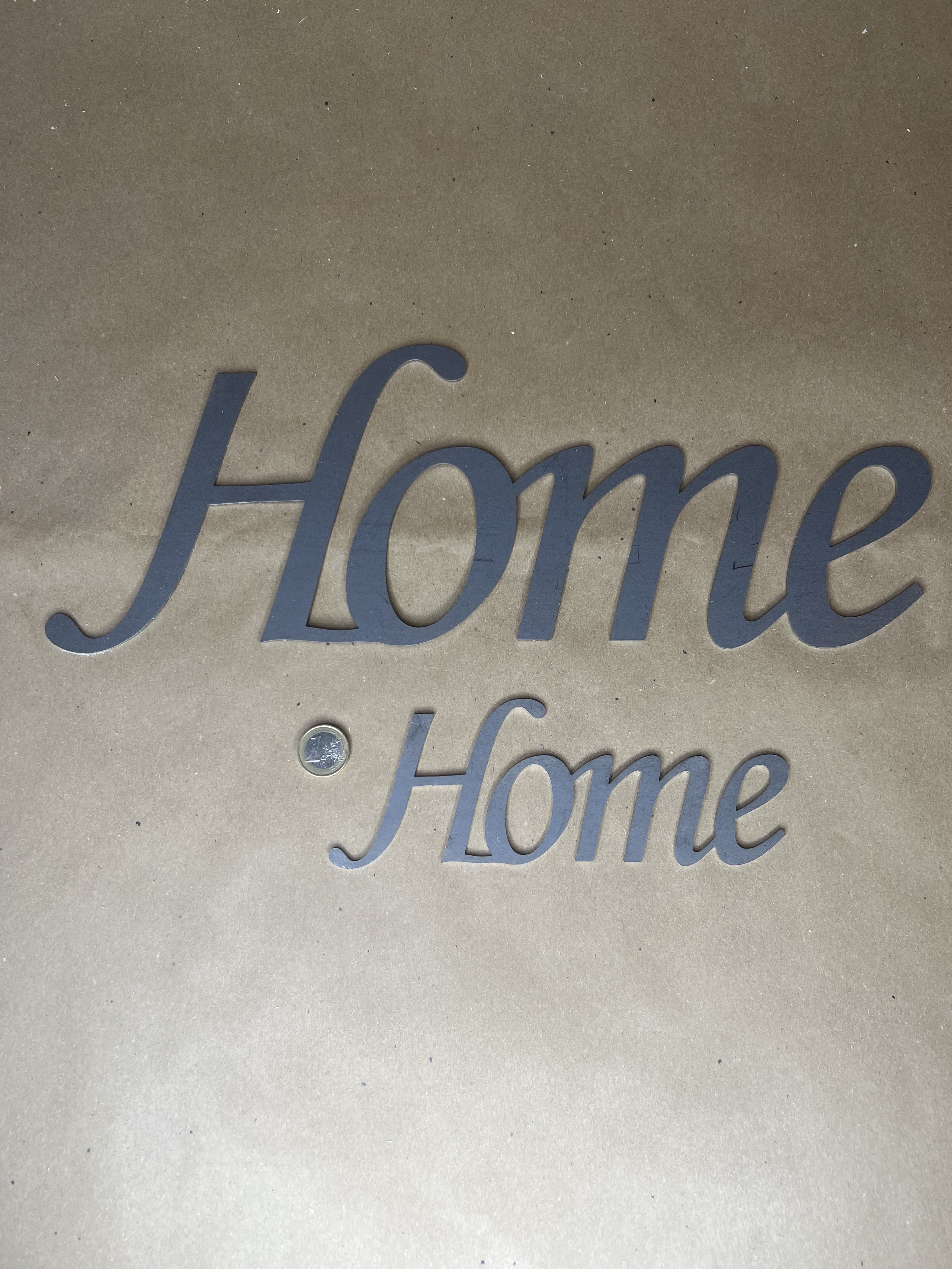 Scritta in ferro HOME misura