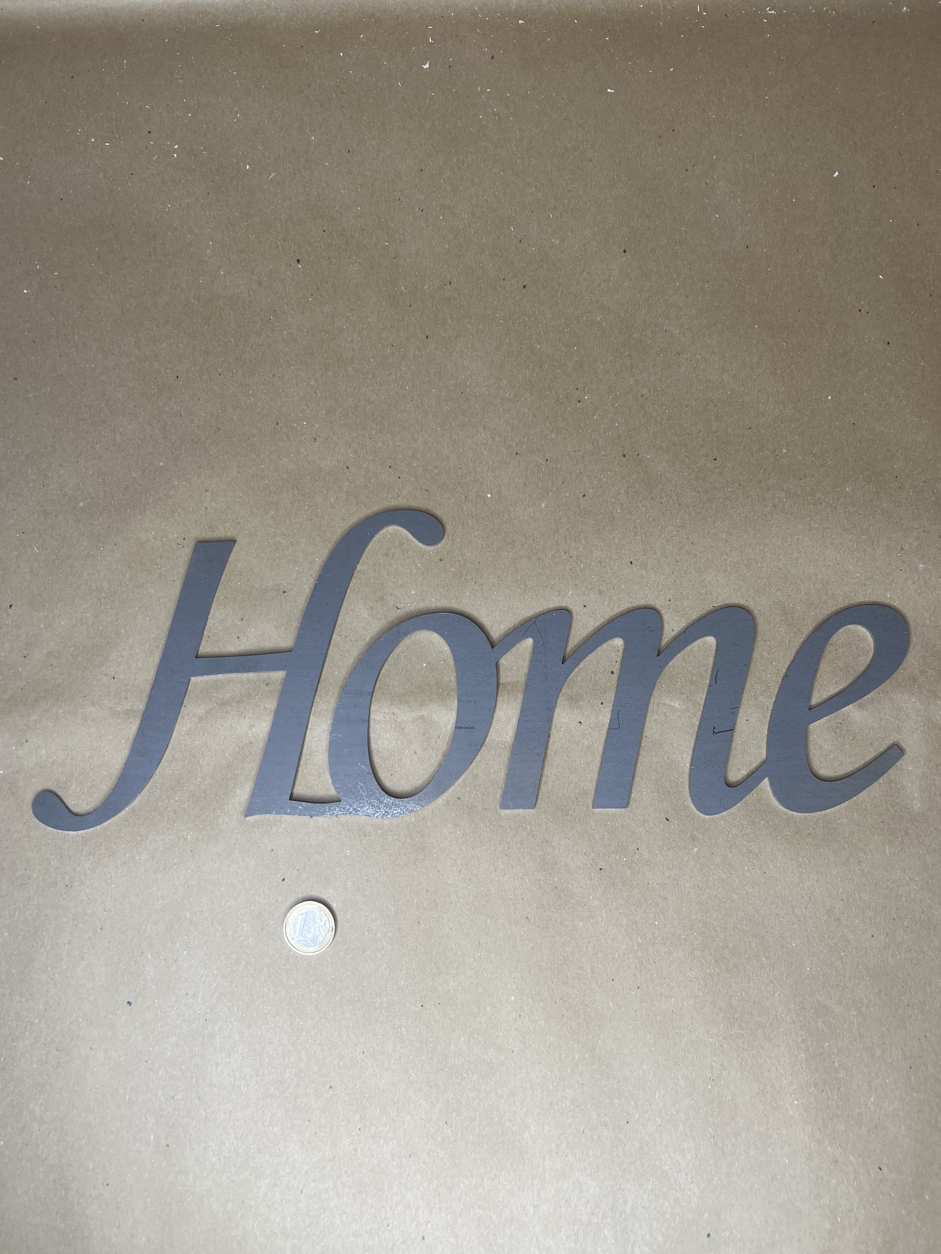 Scritta in ferro HOME misura