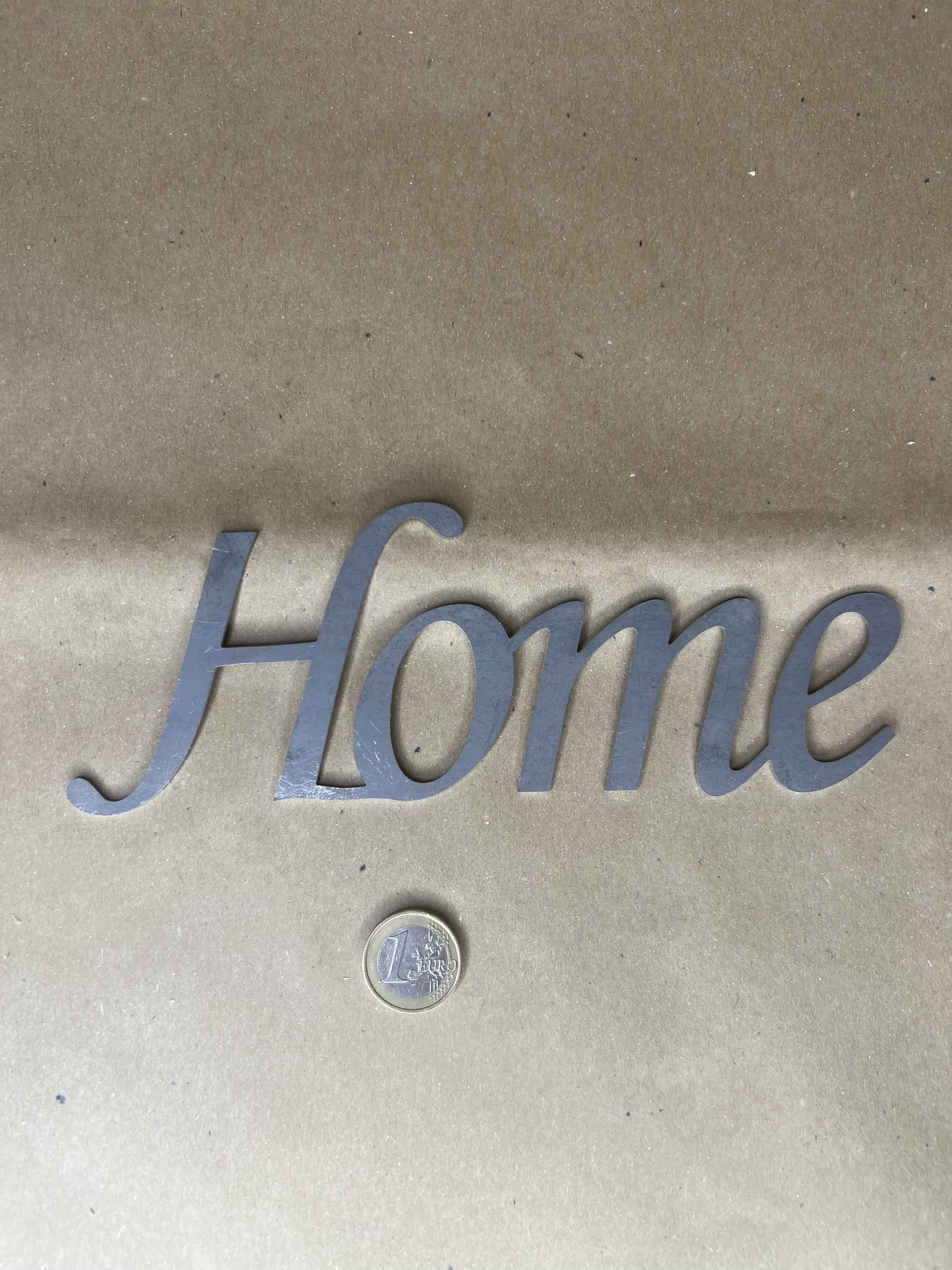 Scritta in ferro HOME misura