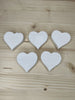 Cuore new misura 5 cm colore rosso e bianco - SET da 5 pezzi