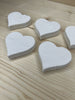 Cuore new misura 5 cm colore rosso e bianco - SET da 5 pezzi
